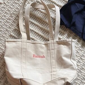 Hannah Beige L.L.Bean Tote Bag